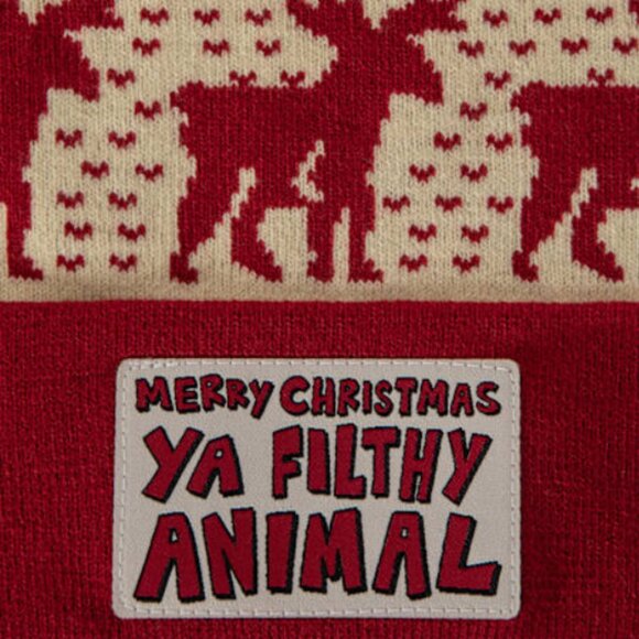 New Home Alone Christmas Beanie Ugly Sweater Classic Film Movie Holiday Pom Knit - Picture 5 of 7